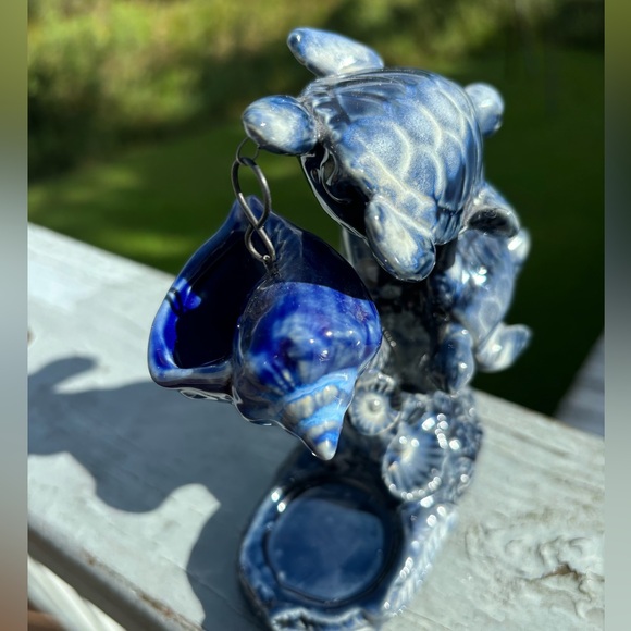 Sea Turtle and Coral Ceramic Accent Piece Votive Tea Light Holder - Picture 6 of 6